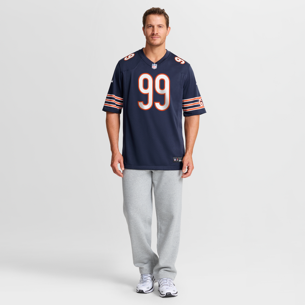 Chicago Bears Gervon Dexter Sr. Nike Navy Game Jersey product image 4, provided for visual reference and product detail