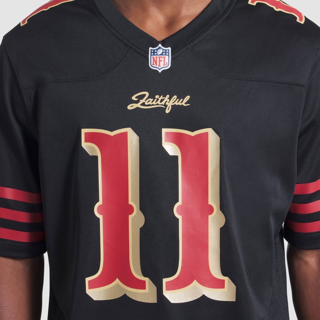 San Francisco 49ers Brandon Aiyuk Nike Black Rivalries Collection Game Jersey product image 6, provided for visual reference