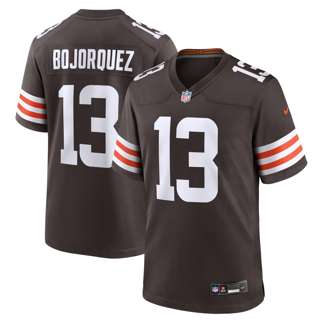 Cleveland Browns Corey Bojorquez Nike Brown Game Jersey product image 1, provided for visual reference and product detail