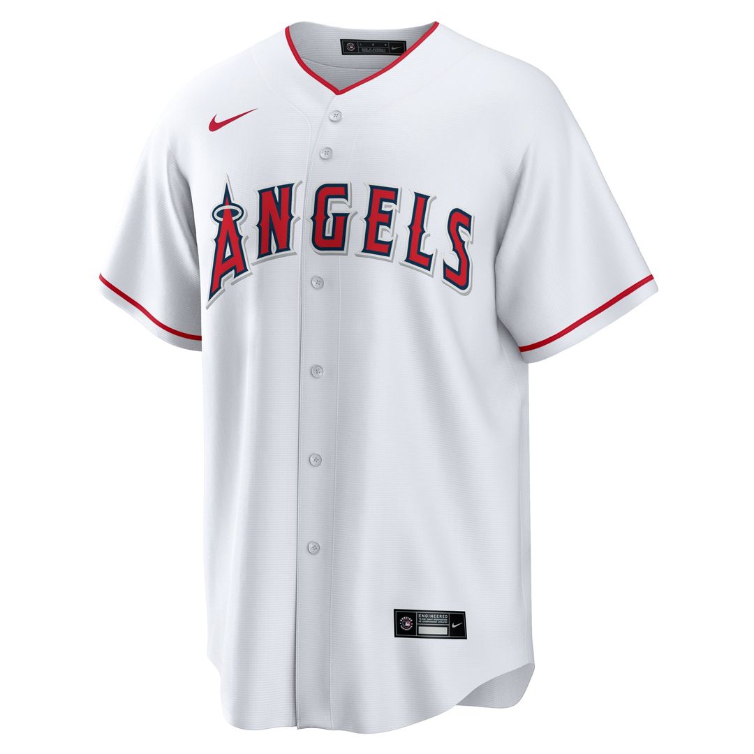 Los Angeles Angels Nike White #1 Dad Home Replica Jersey product image 2, provided for visual reference and product detail