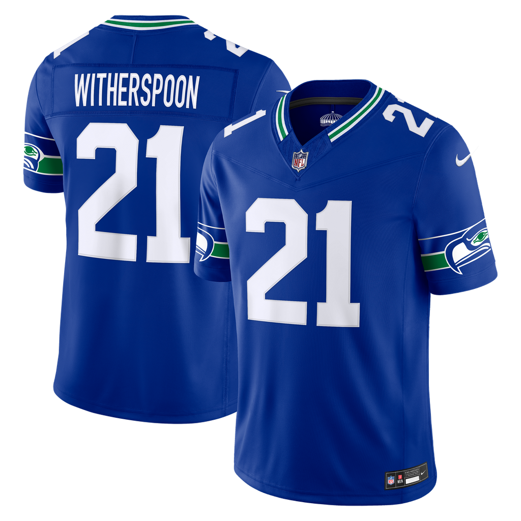 Seattle Seahawks Devon Witherspoon Nike College Navy Team Vapor F.U.S.E. Stitched Limited Jersey product image 7, provided