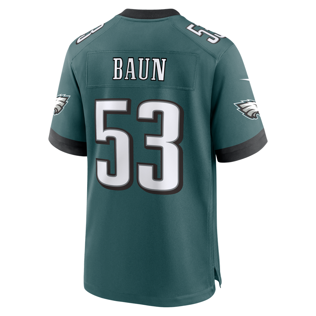 Philadelphia Eagles Zack Baun Nike Midnight Green Team Game Jersey product image 3, provided for visual reference and