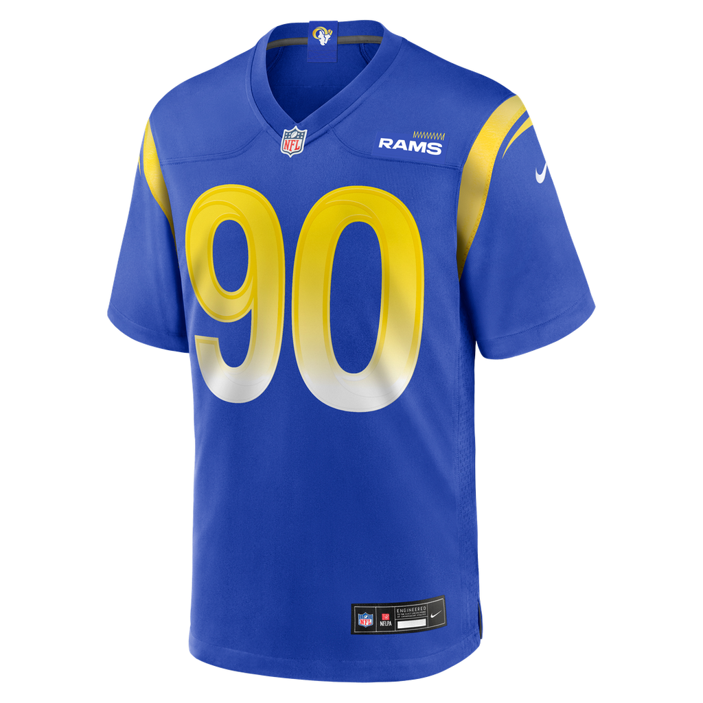 Los Angeles Rams Earnest Brown IV Nike Royal Team Game Jersey product image 2, provided for visual reference and product