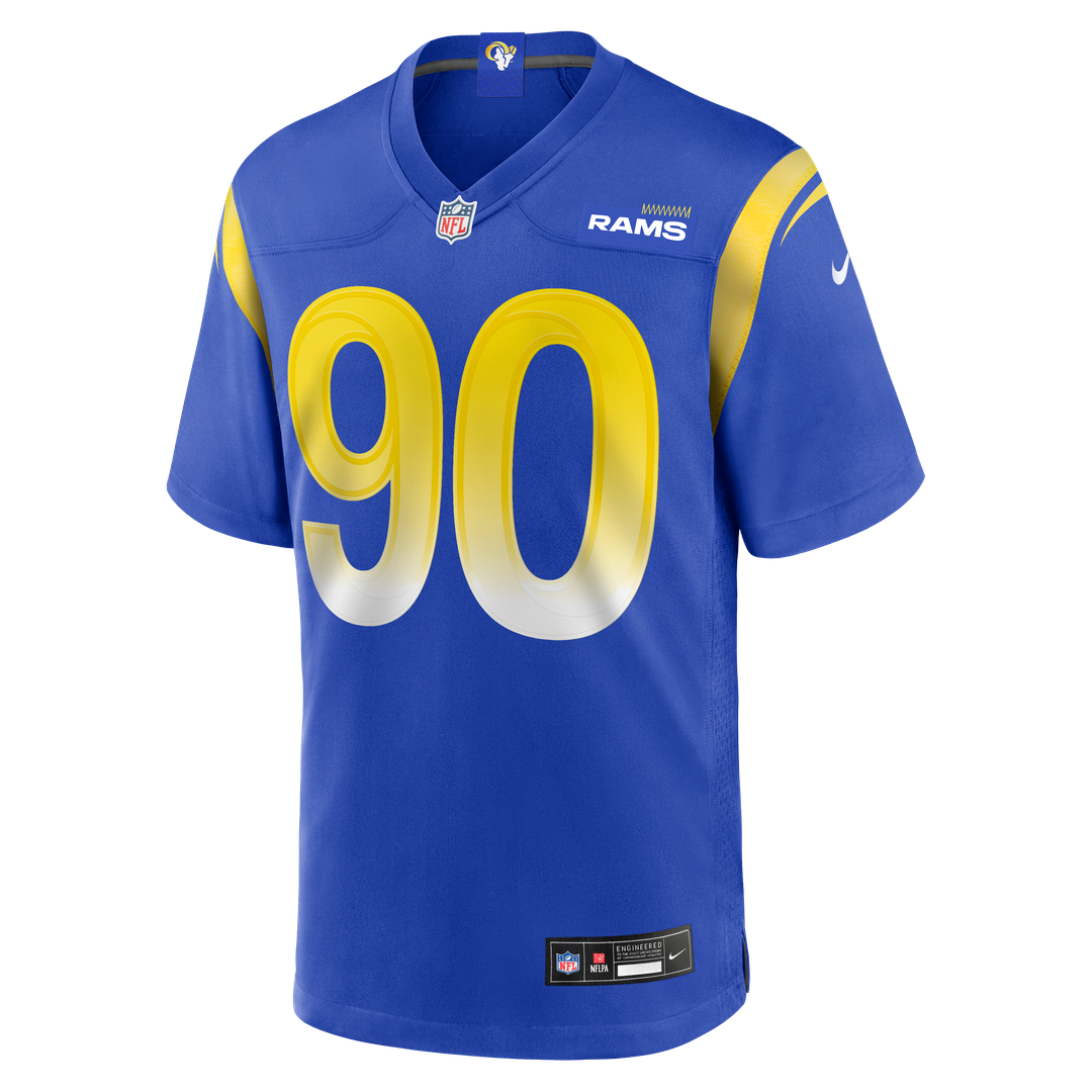 Los Angeles Rams Earnest Brown IV Nike Royal Team Game Jersey product image 2, provided for visual reference and product