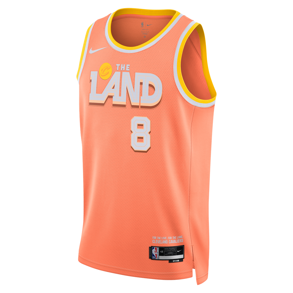 Nike Cleveland Cavaliers 2025/26 City Edition Swingman Jersey - Orange - Dennis Schröder - Unisex product image 3, provided