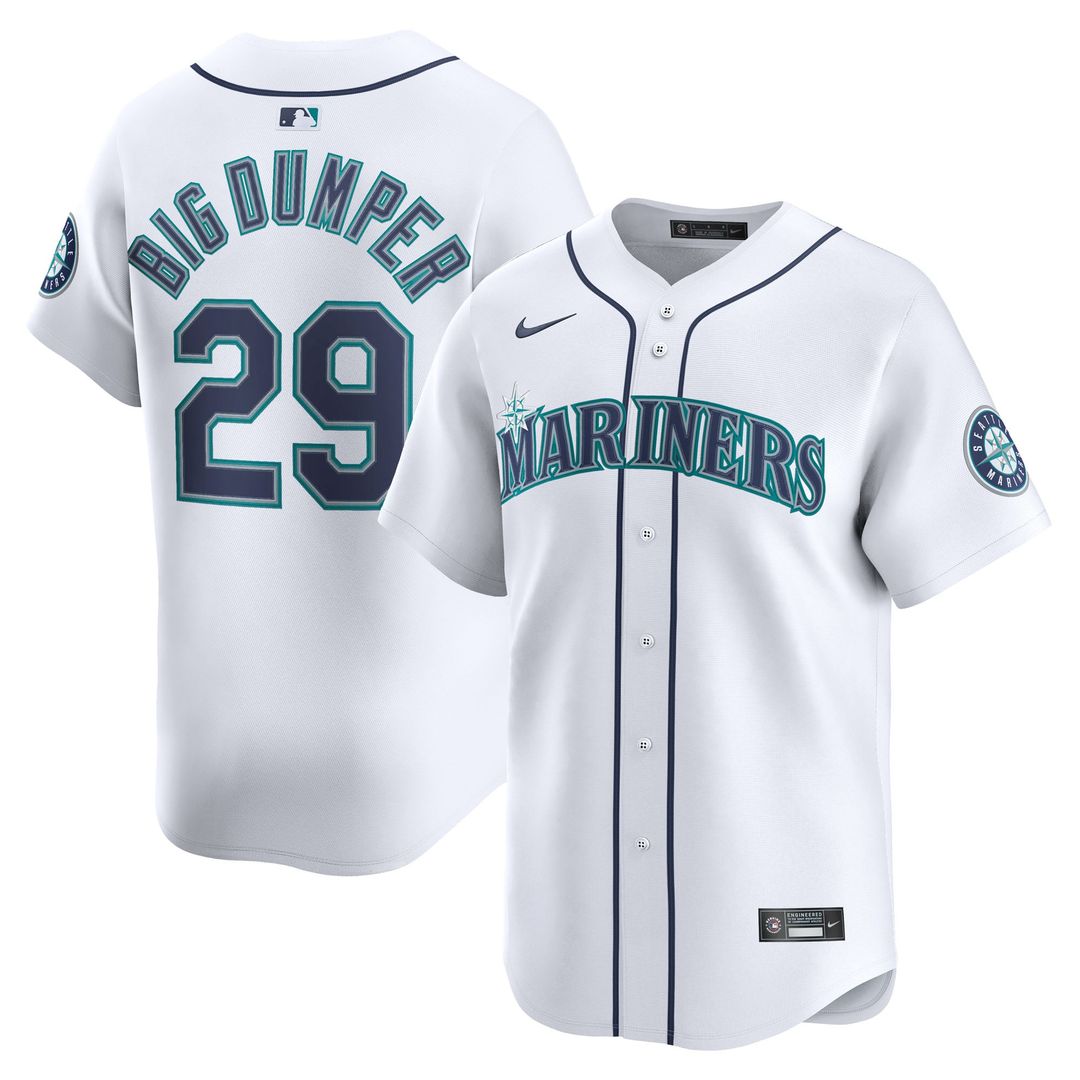 Seattle Mariners Cal Raleigh Nike White Home Limited Player Jersey product image 1, provided for visual reference and