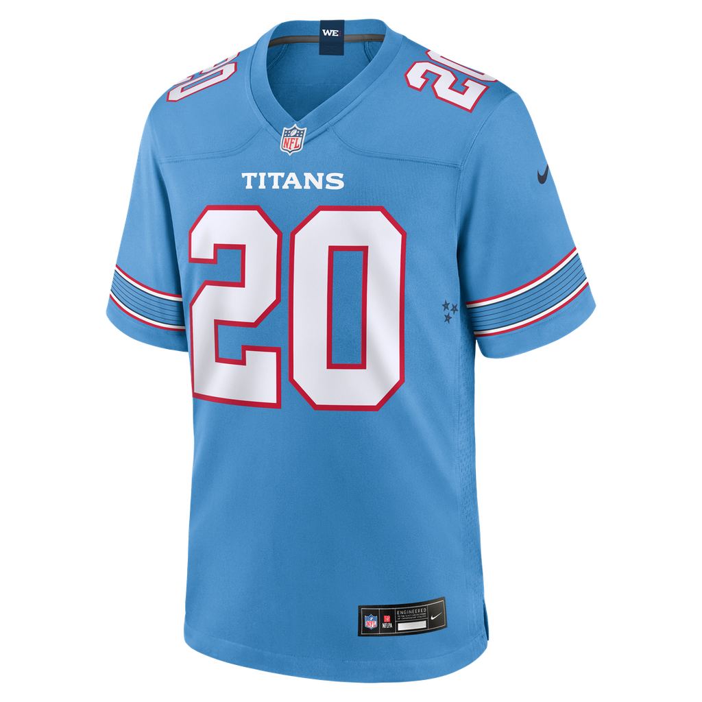 Tennessee Titans Tony Pollard Nike Light Blue Game Jersey product image 2, provided for visual reference and product detail