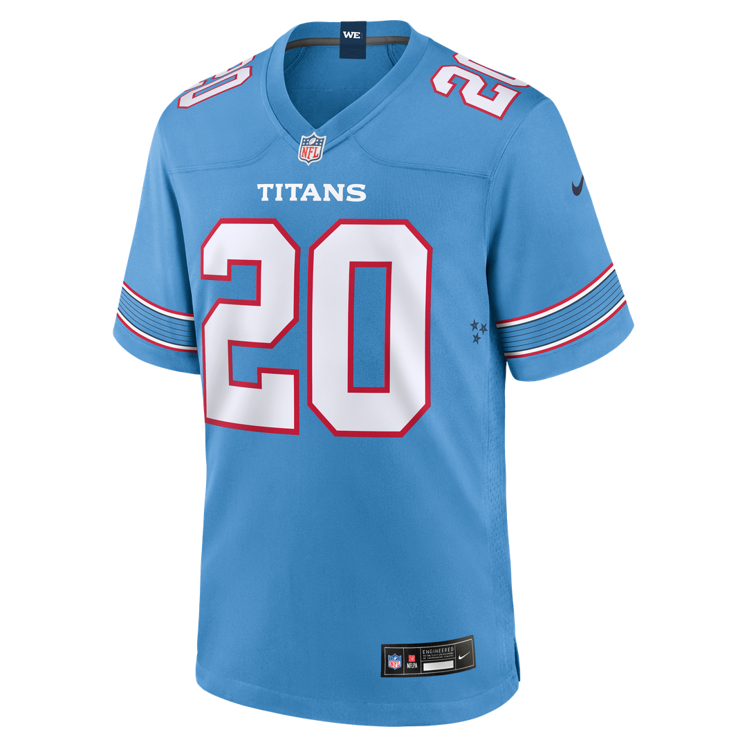 Tennessee Titans Tony Pollard Nike Light Blue Game Jersey product image 2, provided for visual reference and product detail