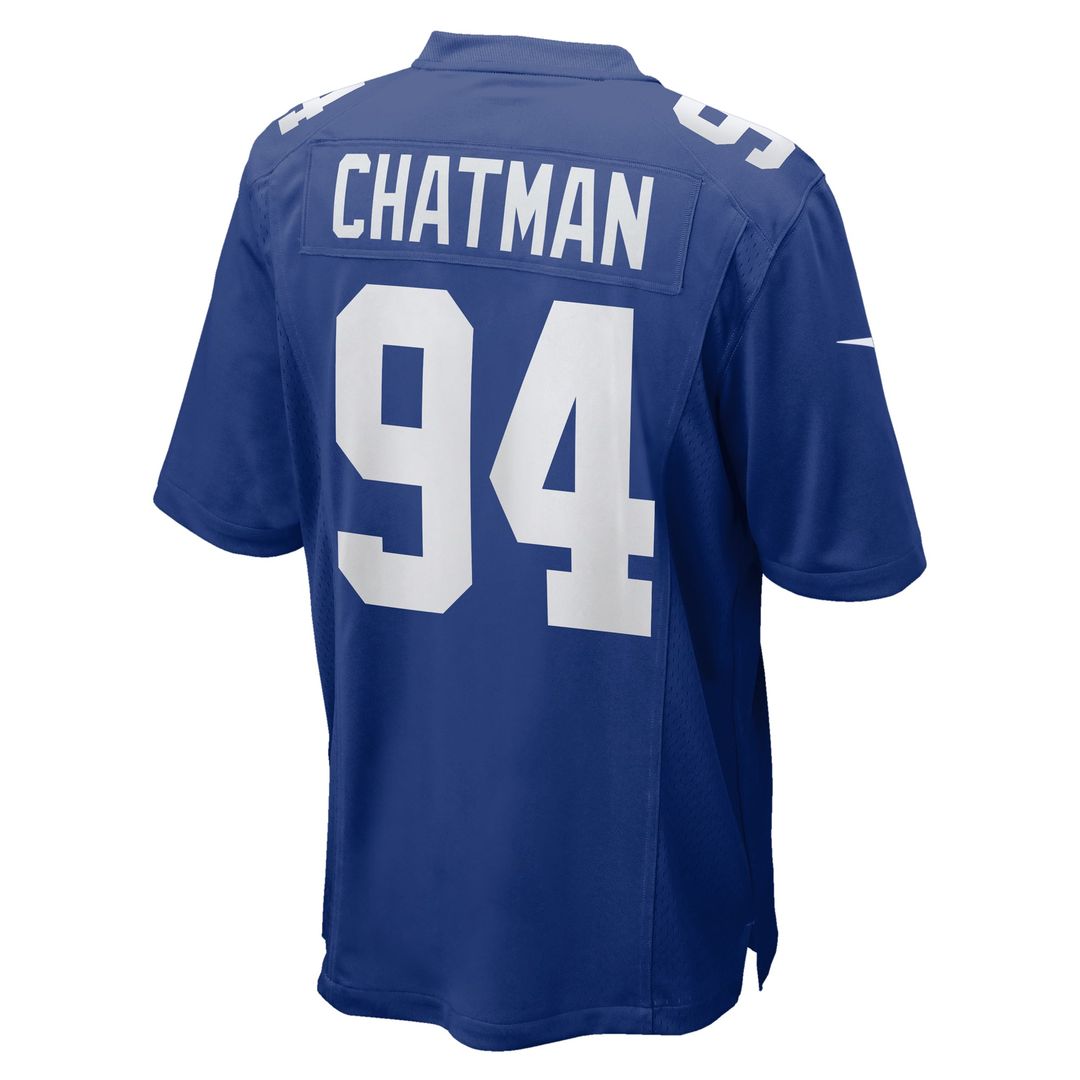 New York Giants Elijah Chatman Nike Royal Team Game Jersey product image 3, provided for visual reference and product detail
