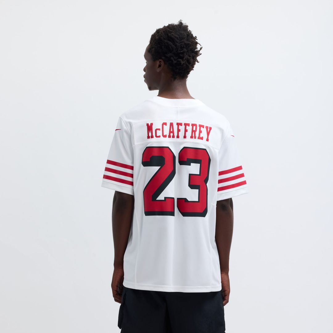 San Francisco 49ers Christian McCaffrey Nike White Vapor F.U.S.E. Limited 2nd Alternate Jersey product image 15, provided