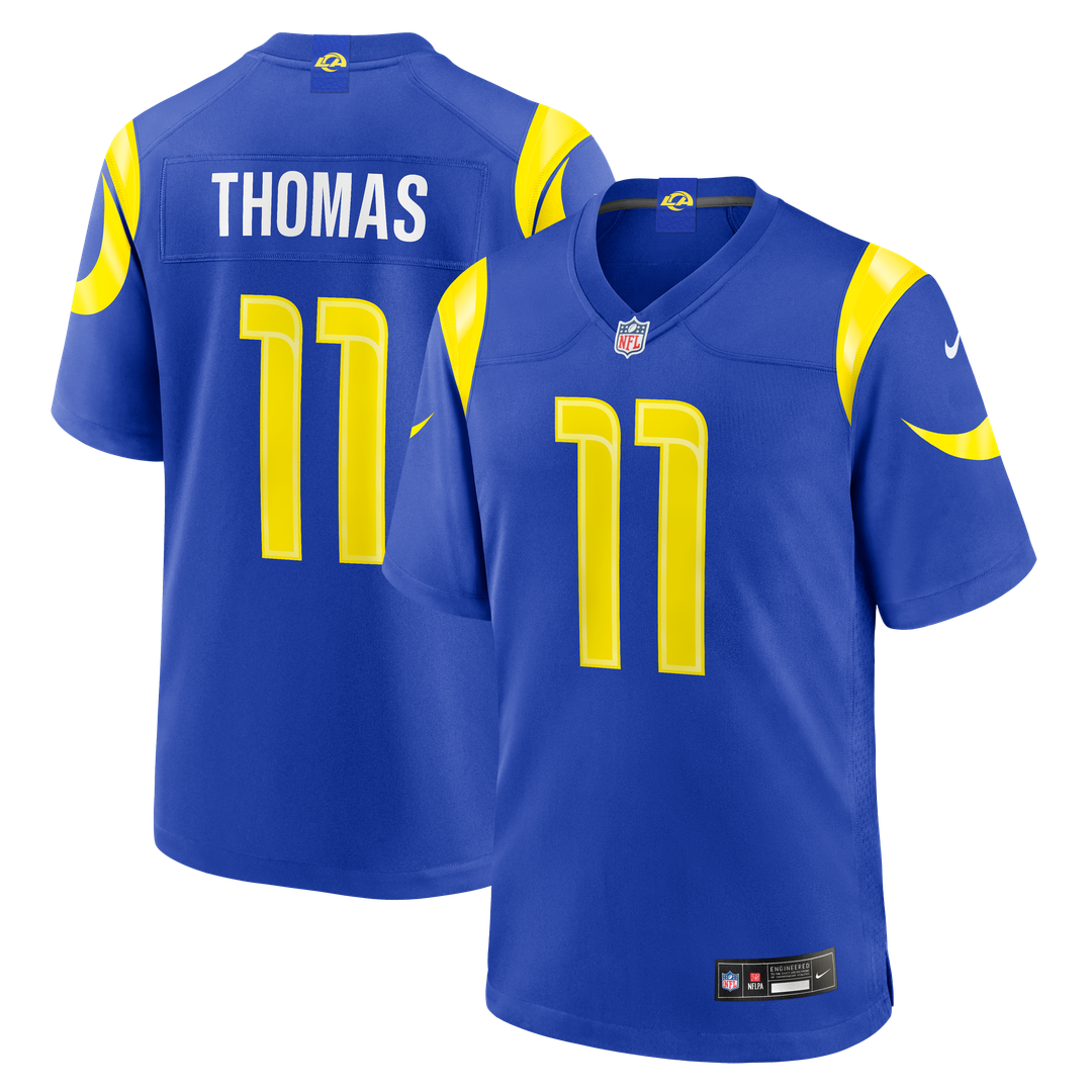 Los Angeles Rams Keir Thomas Nike Royal Team Game Jersey product image 1, provided for visual reference and product detail