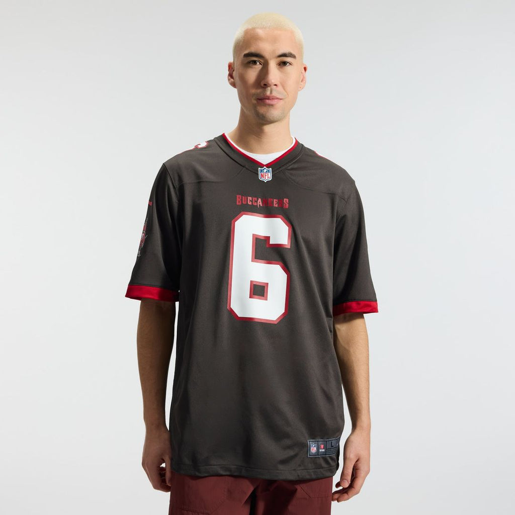 Tampa Bay Buccaneers Baker Mayfield Nike Pewter Alternate Game Player Jersey product image 2, provided for visual reference