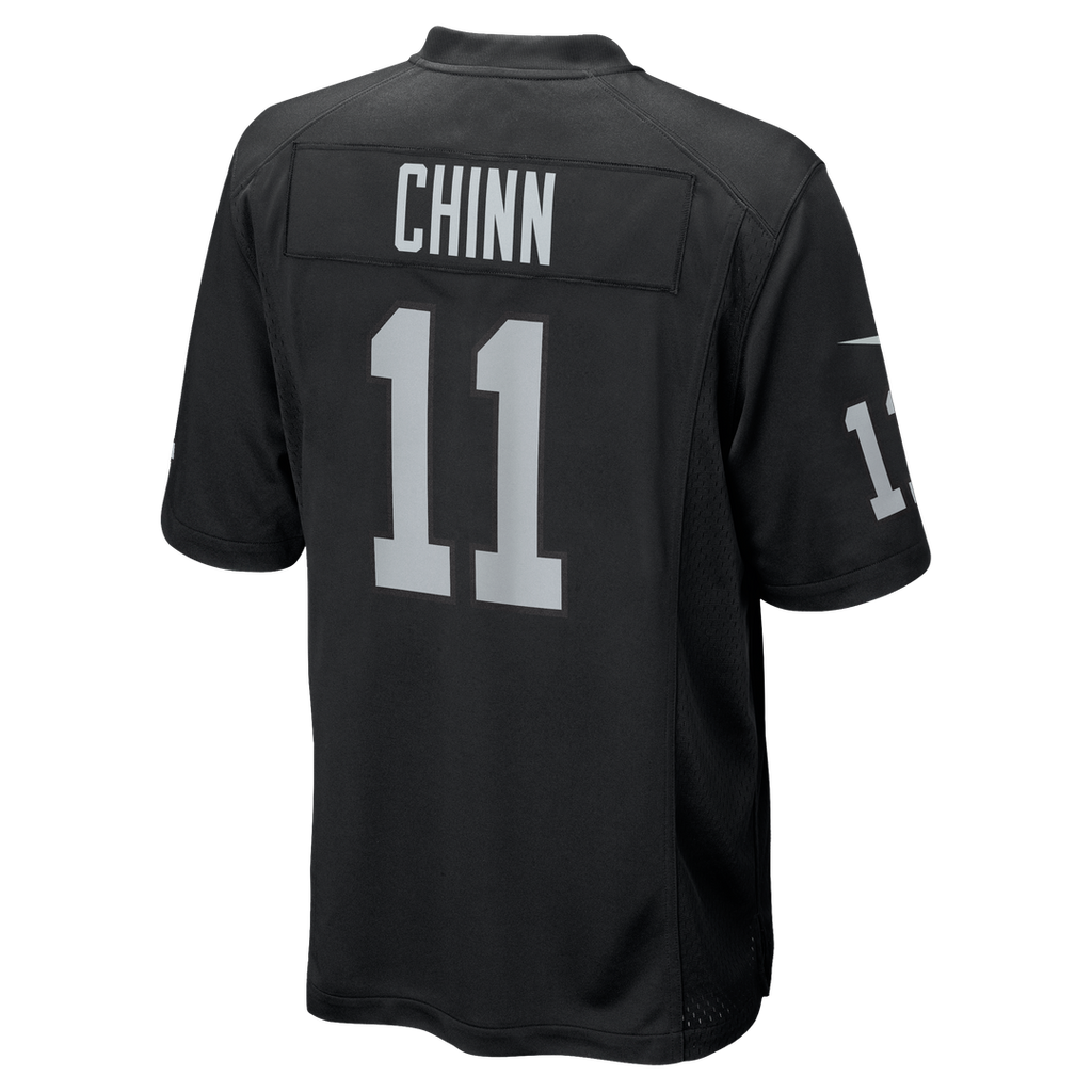 Las Vegas Raiders Jeremy Chinn Nike Black Team Game Jersey product image 3, provided for visual reference and product detail