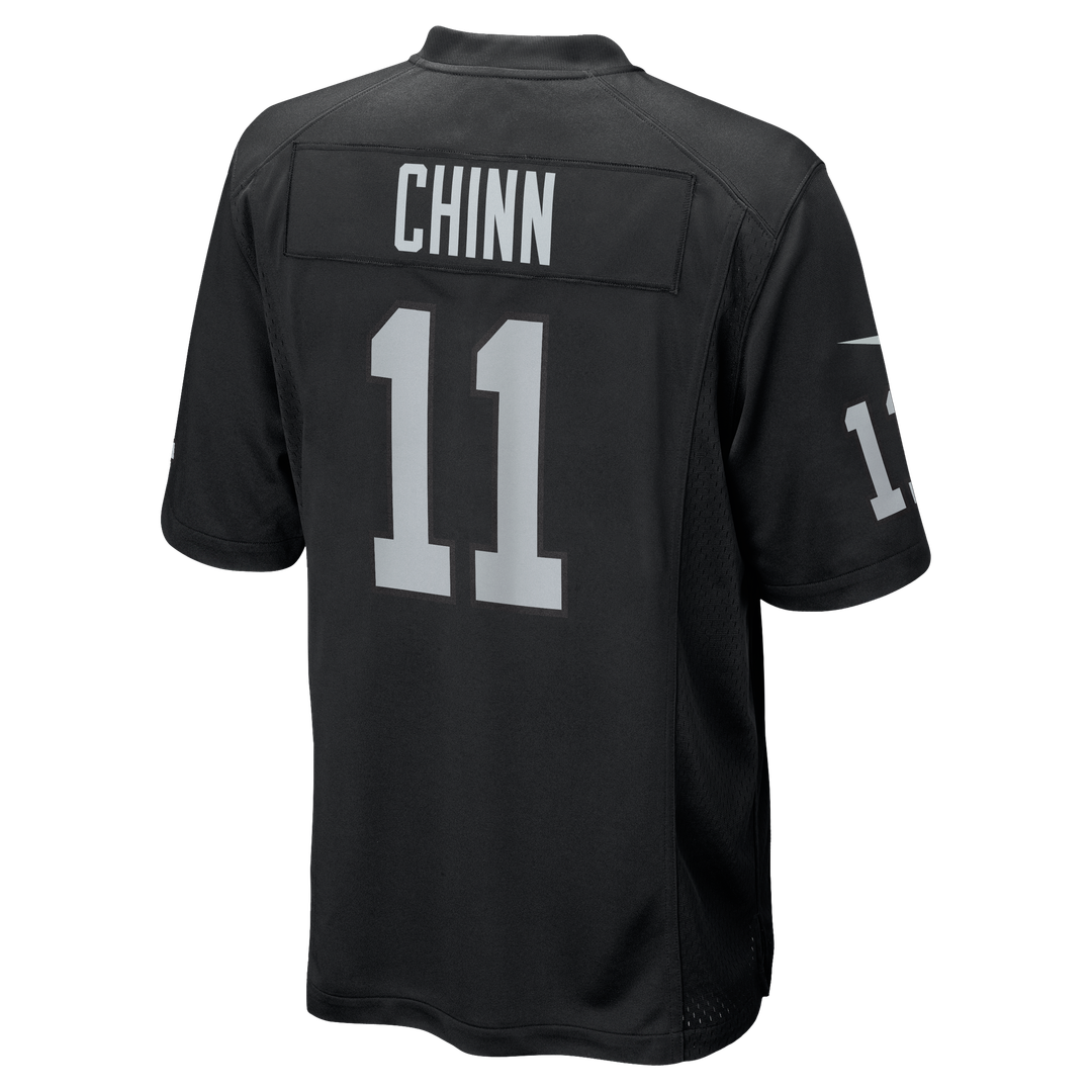 Las Vegas Raiders Jeremy Chinn Nike Black Team Game Jersey product image 3, provided for visual reference and product detail