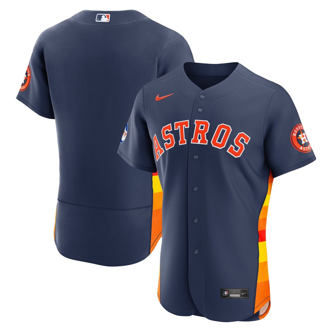 Houston Astros Nike Navy Alternate Sponsor Patch Authentic Jersey product image 4, provided for visual reference and product