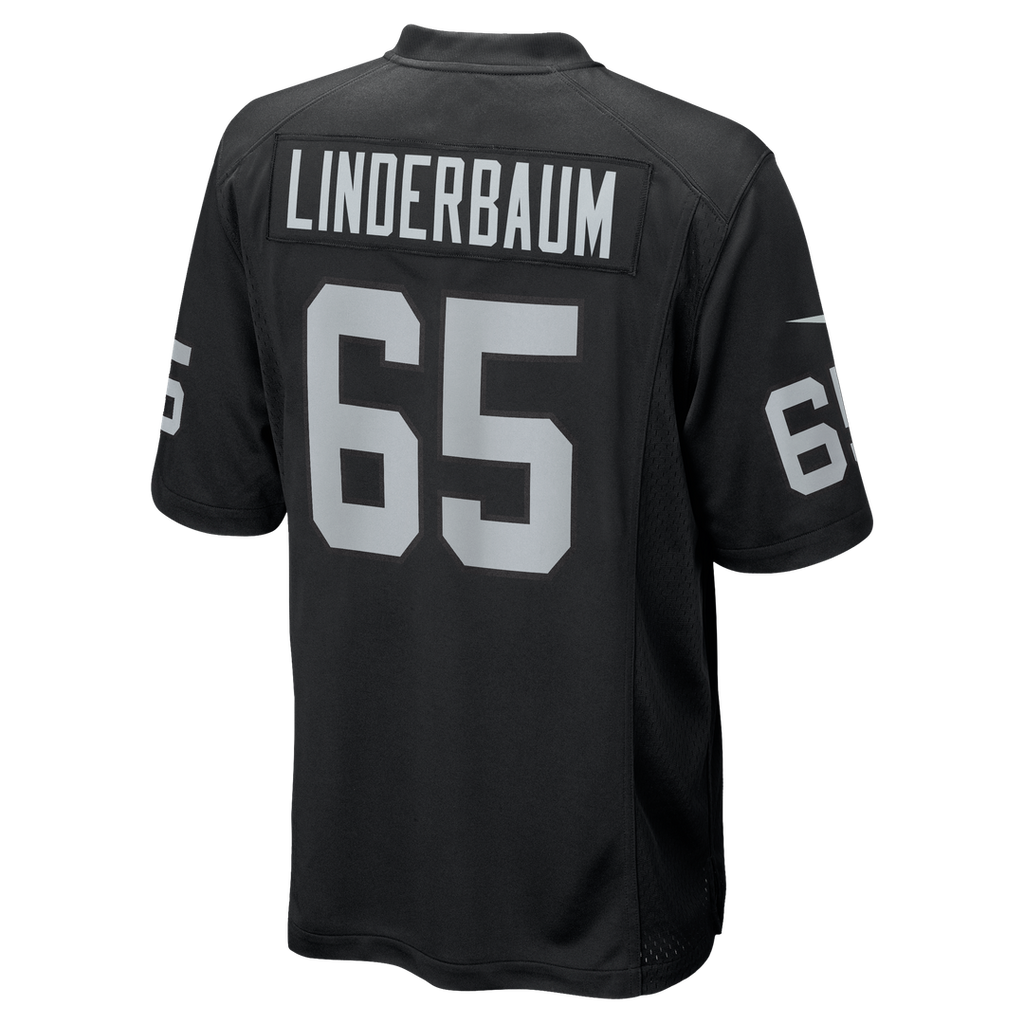 Las Vegas Raiders Tyler Linderbaum Nike Black Team Game Jersey product image 5, provided for visual reference and product