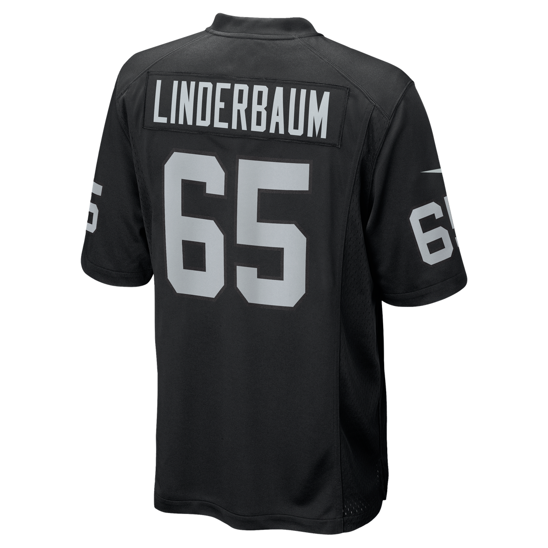 Las Vegas Raiders Tyler Linderbaum Nike Black Team Game Jersey product image 5, provided for visual reference and product