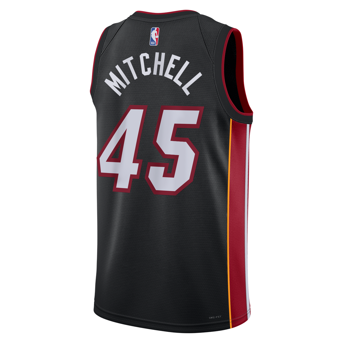 Miami Heat Nike Icon Edition Swingman Jersey - Black - Davion Mitchell - Unisex product image 4, provided for visual