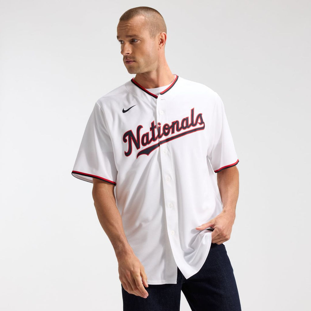 Washington Nationals CJ Abrams Nike White Home Replica Jersey product image 2, provided for visual reference and product