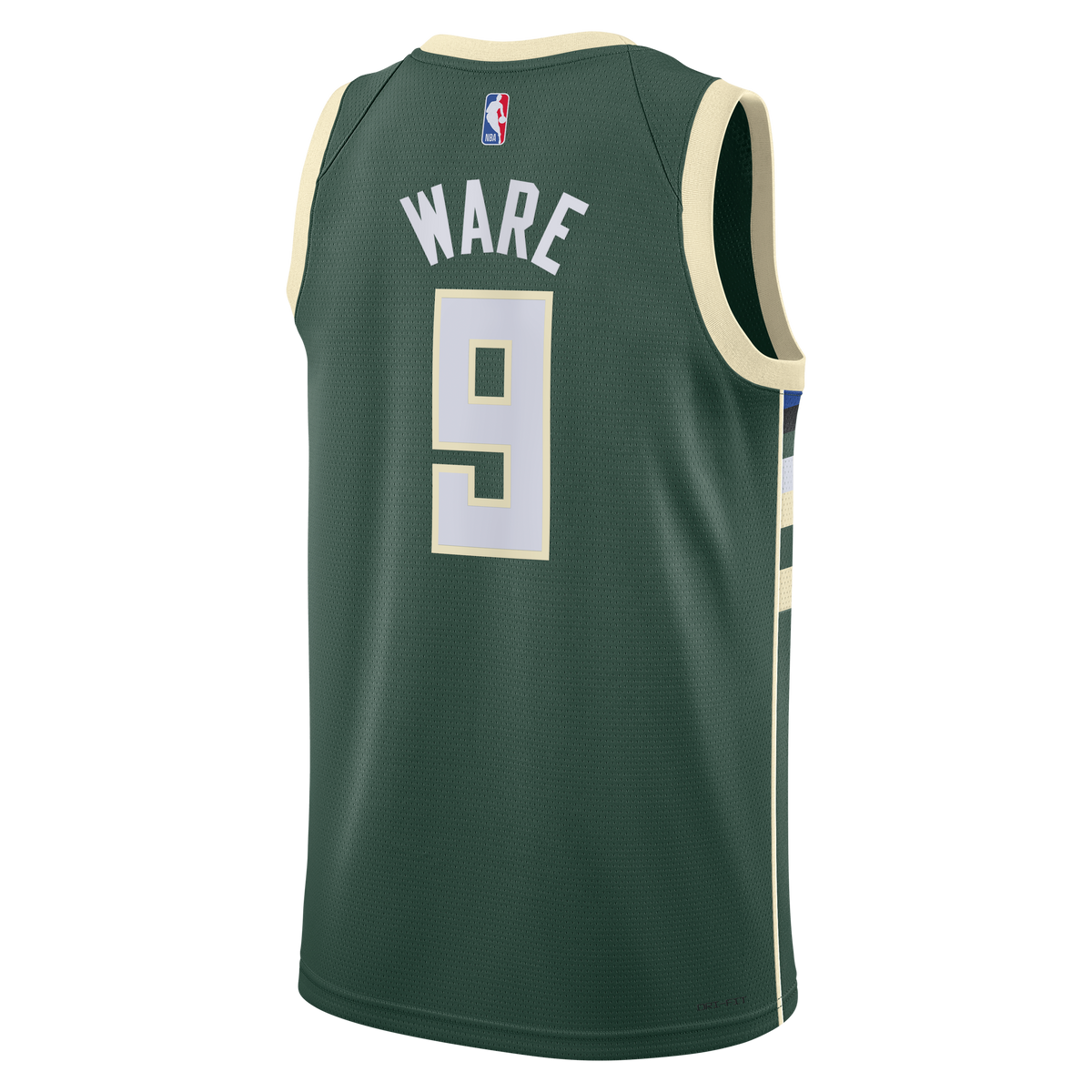 Milwaukee Bucks Nike Icon Edition Swingman Jersey - White - Kel'el Ware - Unisex product image 4, provided for visual