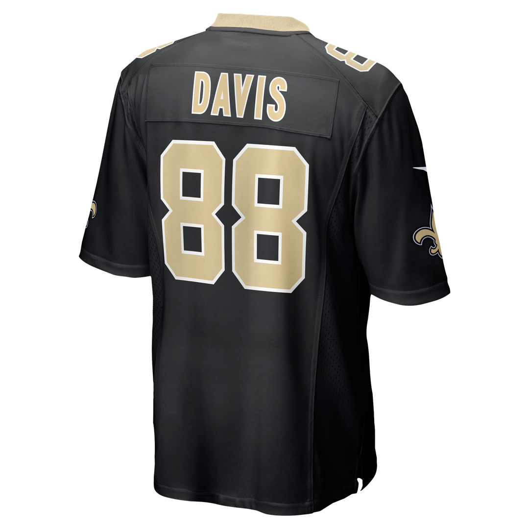 New Orleans Saints Shaquan Davis Nike Black Game Jersey product image 3, provided for visual reference and product detail