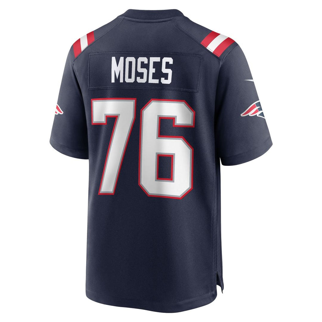 New England Patriots Morgan Moses Nike Navy Team Game Jersey product image 3, provided for visual reference and product