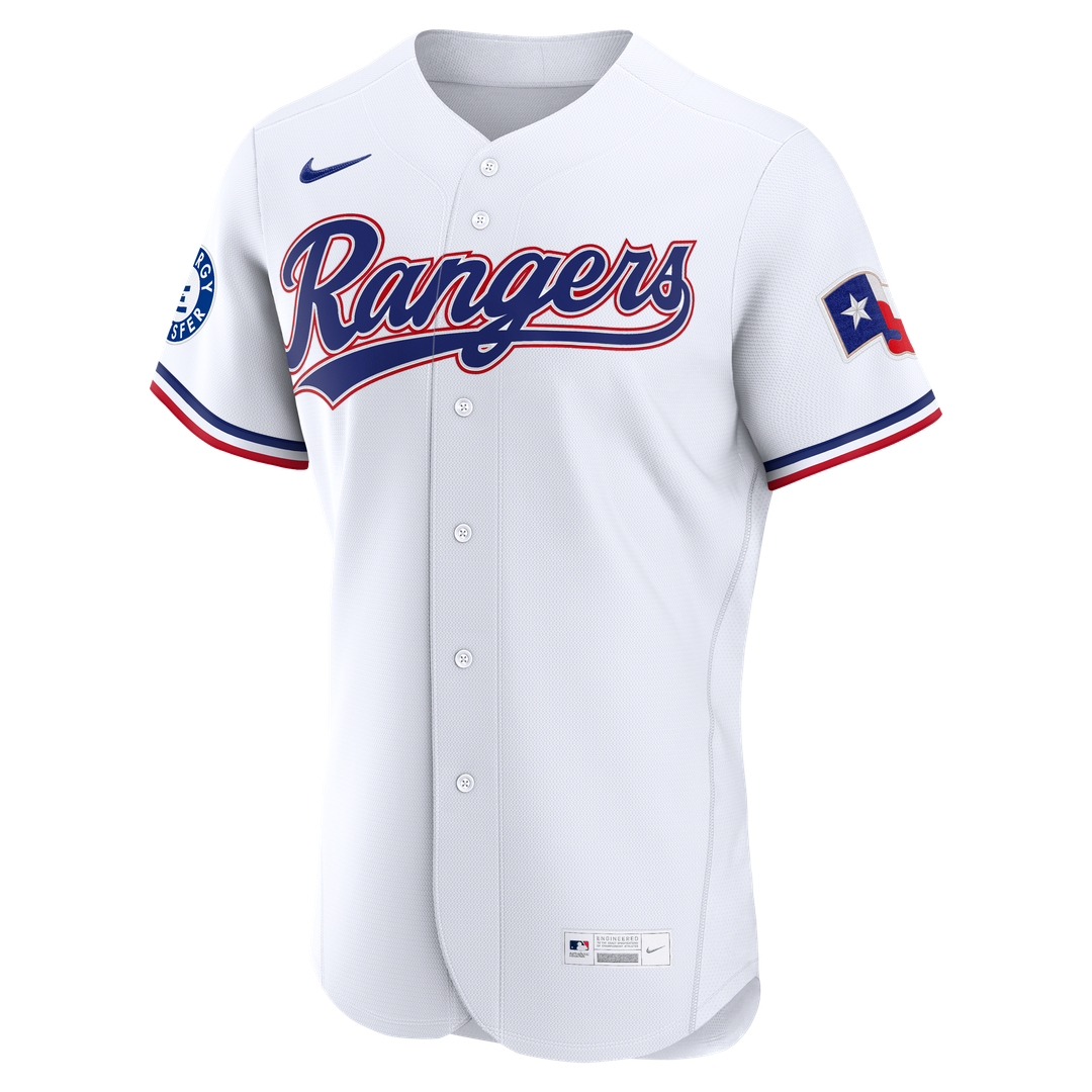 Texas Rangers Corey Seager Nike White Home Authentic Sponsor Patch Jersey product image 2, provided for visual reference and