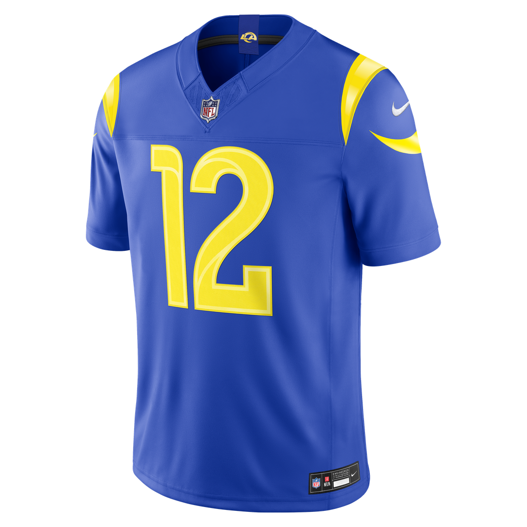 Los Angeles Rams Puka Nacua Nike Royal Team Vapor F.U.S.E. Stitched Limited Jersey product image 11, provided for visual