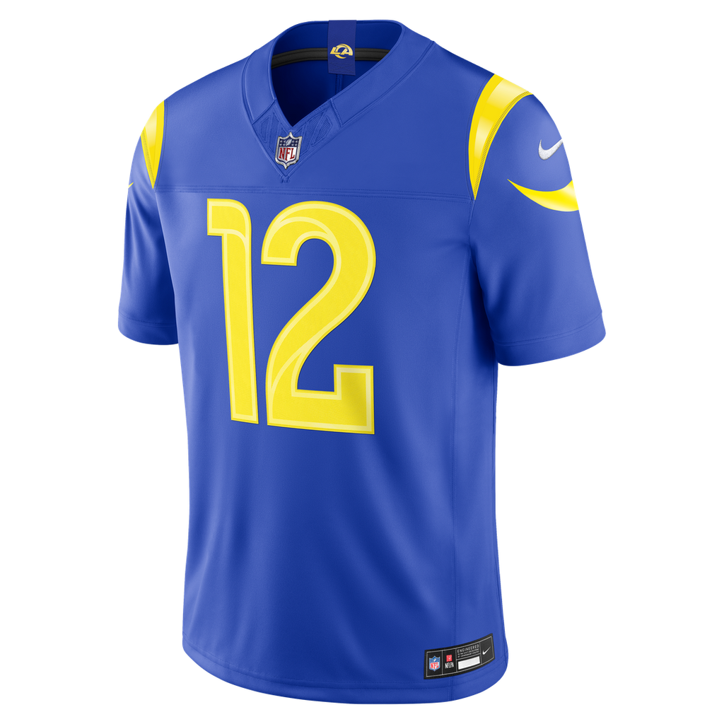 Los Angeles Rams Puka Nacua Nike White Vapor F.U.S.E. Stitched Limited Jersey product image 20, provided for visual