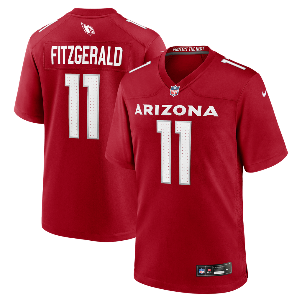 Arizona Cardinals Larry Fitzgerald Nike Cardinal Team Retired Game Jersey product image 1, provided for visual reference and