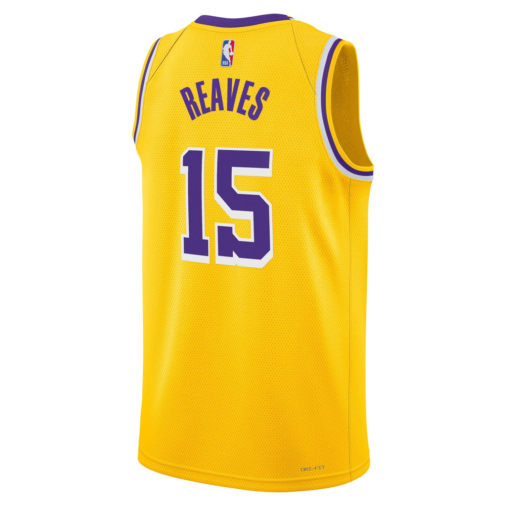 Los Angeles Lakers Nike Icon Edition Swingman Jersey - Gold - Austin Reaves - Youth product image 4, provided for visual