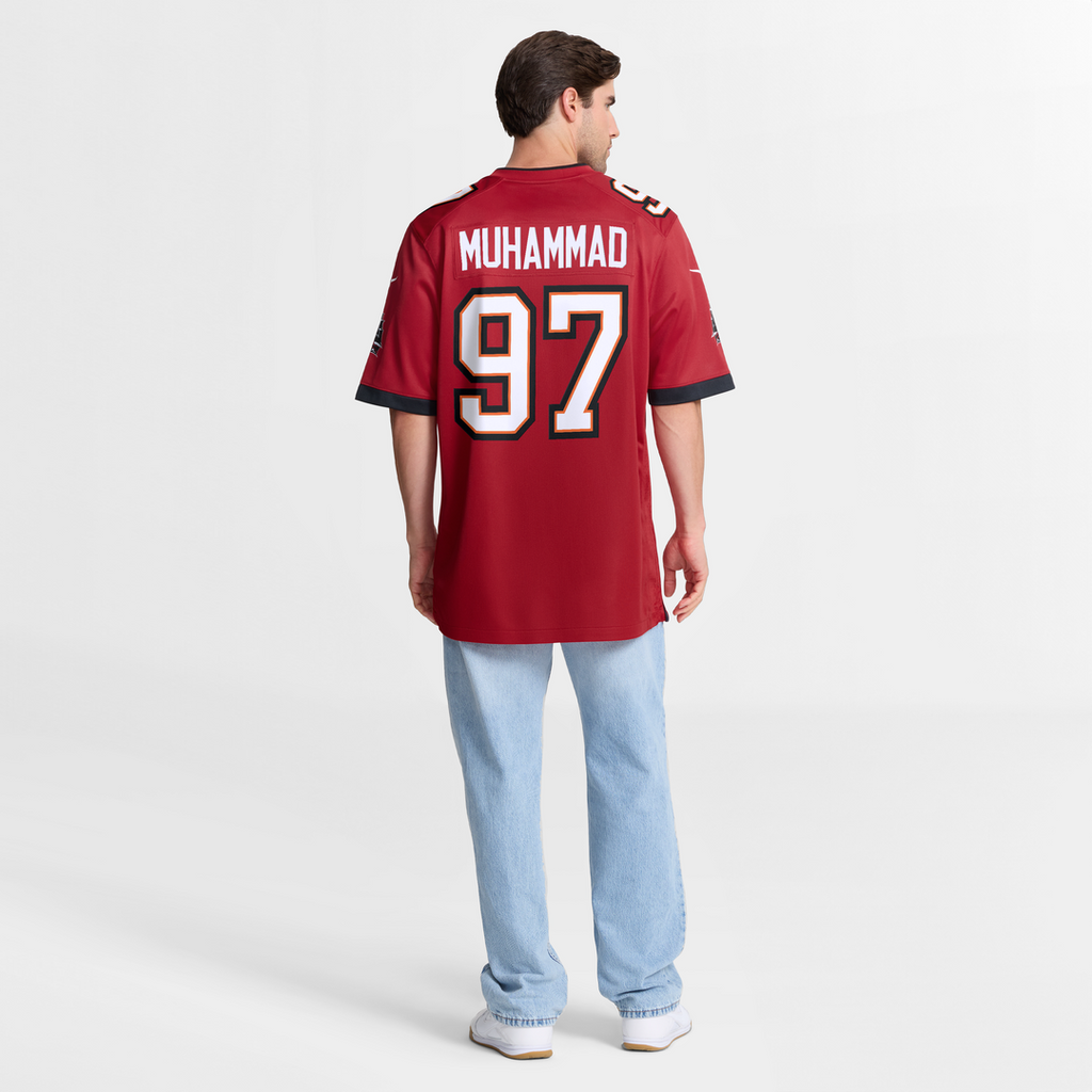 Tampa Bay Buccaneers Al-Quadin Muhammad Nike Red Team Game Jersey product image 3, provided for visual reference and product