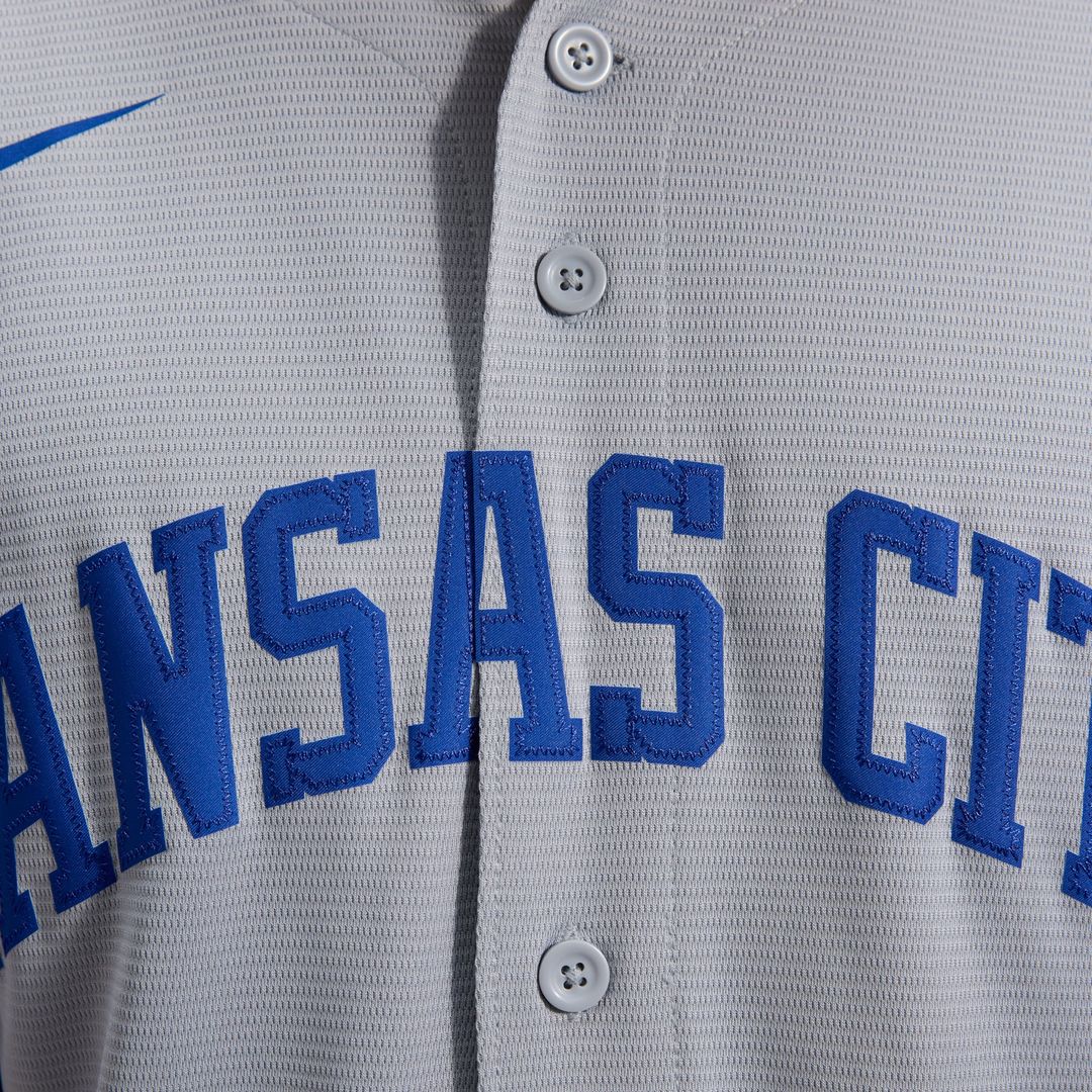 Kansas City Royals Bobby Witt Jr. Nike Gray Road Replica Jersey product image 25, provided for visual reference and product