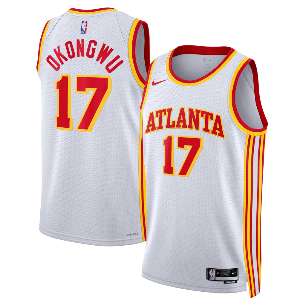 Atlanta Hawks Nike Association Edition Swingman Jersey - White - Onyeka Okongwu - Unisex product image 1, provided for