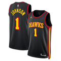 Atlanta Hawks Jordan Brand Statement Edition Swingman Jersey - Black - Jalen Johnson - Unisex product image 1, provided for