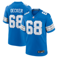 Detroit Lions Taylor Decker Nike Blue Team Game Jersey product image 1, provided for visual reference and product detail