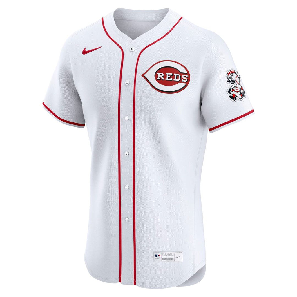 Cincinnati Reds Nike White Home Elite Jersey product image 2, provided for visual reference and product detail review