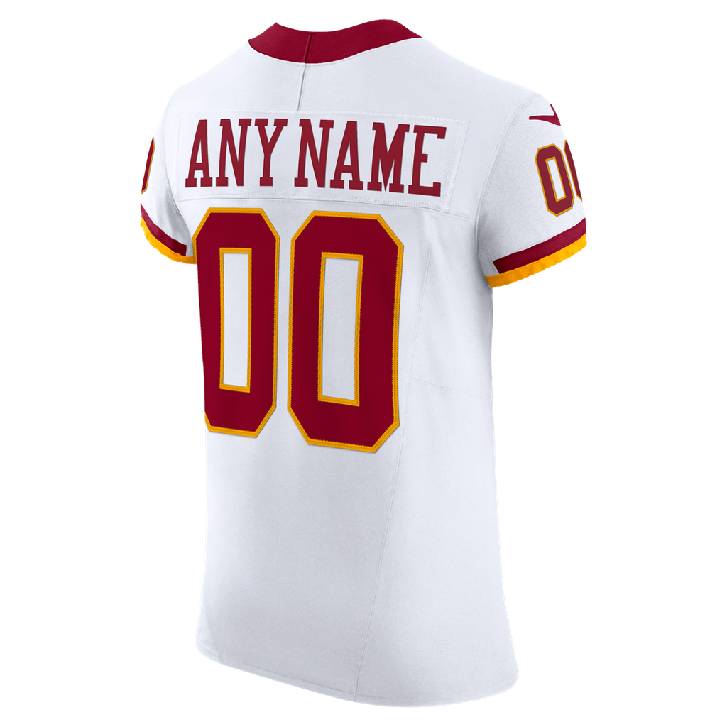 Washington Commanders Nike White Vapor F.U.S.E. Elite Custom Jersey product image 3, provided for visual reference and
