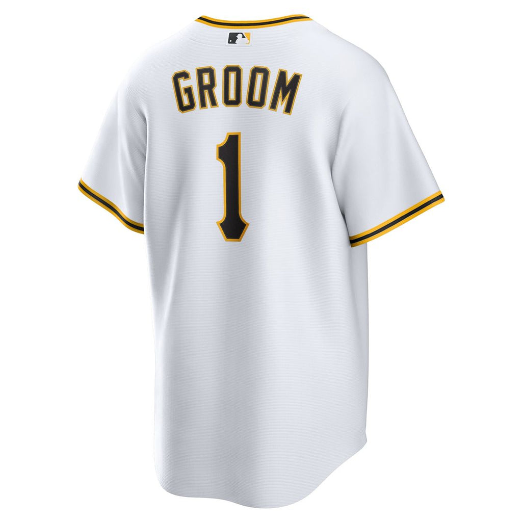 Pittsburgh Pirates Nike White #1 Groom Home Replica Jersey product image 3, provided for visual reference and product detail