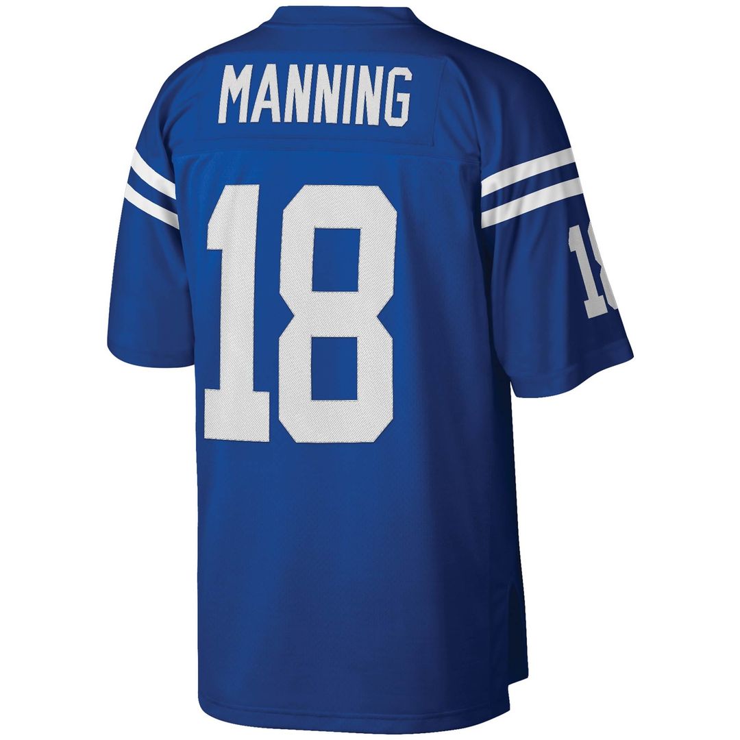Indianapolis Colts Peyton Manning Mitchell & Ness Royal Legacy Replica Jersey product image 3, provided for visual reference