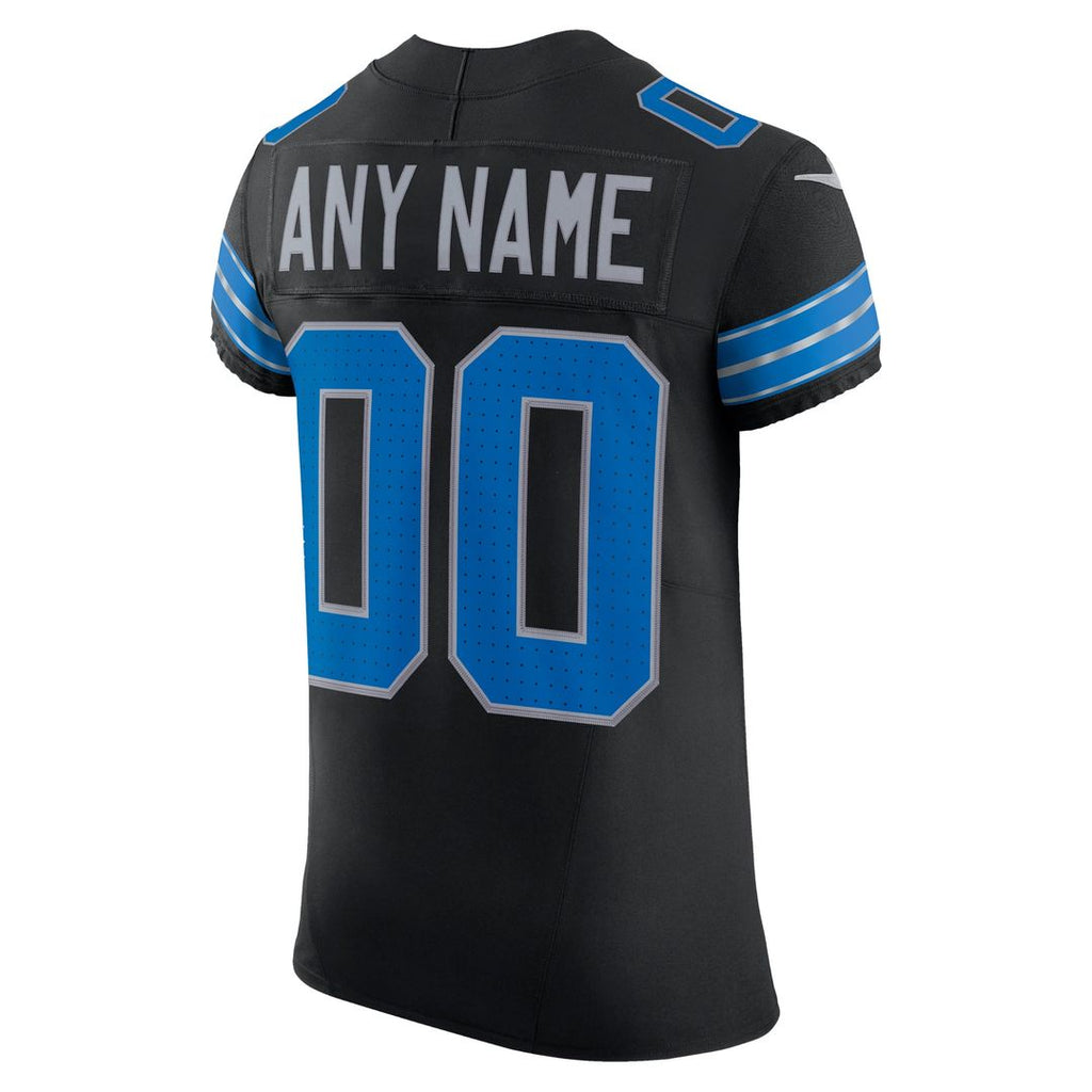 Detroit Lions Nike Black Alternate Vapor F.U.S.E. Elite Custom Jersey product image 3, provided for visual reference and