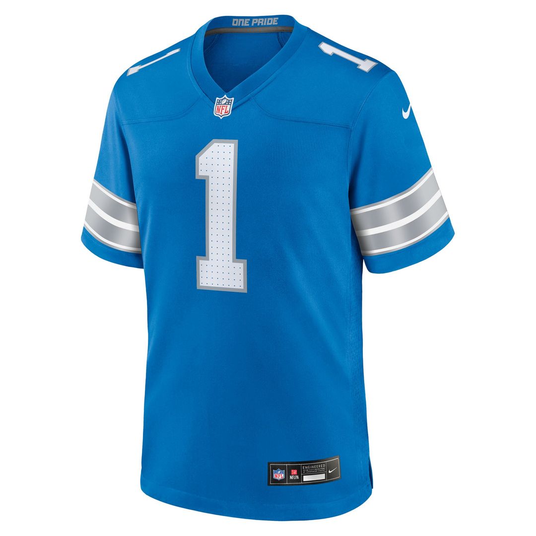 Detroit Lions Jameson Williams Nike Blue Game Player Jersey product image 7, provided for visual reference and product
