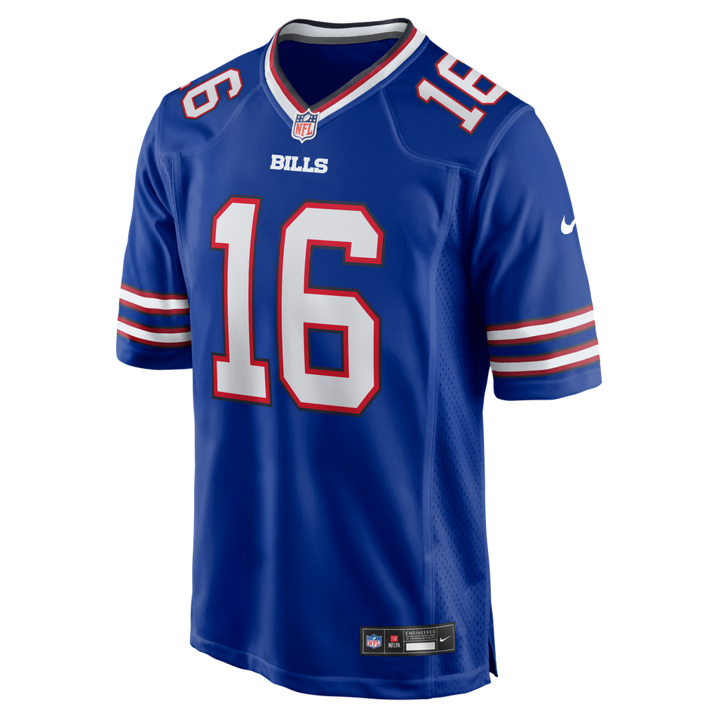 Buffalo Bills Tyler Bass Nike Royal Team Game Jersey product image 2, provided for visual reference and product detail review