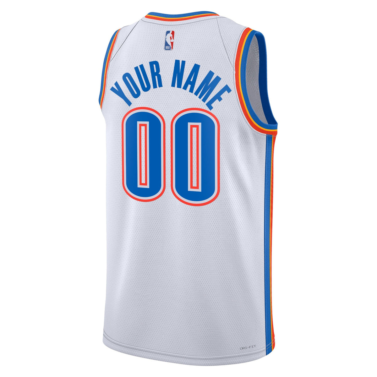 Oklahoma City Thunder Nike Association Swingman Jersey - Custom - Unisex product image 3, provided for visual reference and