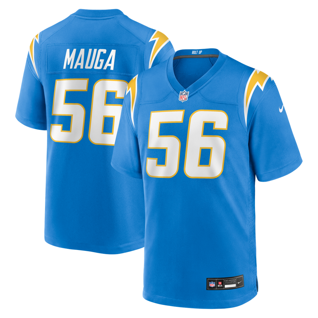 Los Angeles Chargers Kanai Mauga Nike Powder Blue Team Game Jersey product image 1, provided for visual reference and