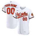 Baltimore Orioles Nike White Home Authentic Custom Jersey product image 1, provided for visual reference and product detail