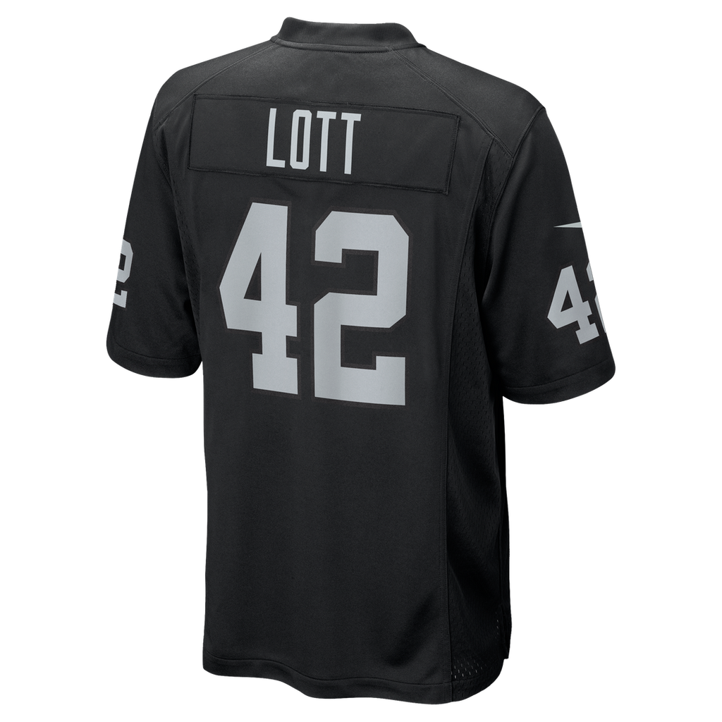 Las Vegas Raiders Ronnie Lott Nike Black Game Retired Player Jersey product image 3, provided for visual reference and