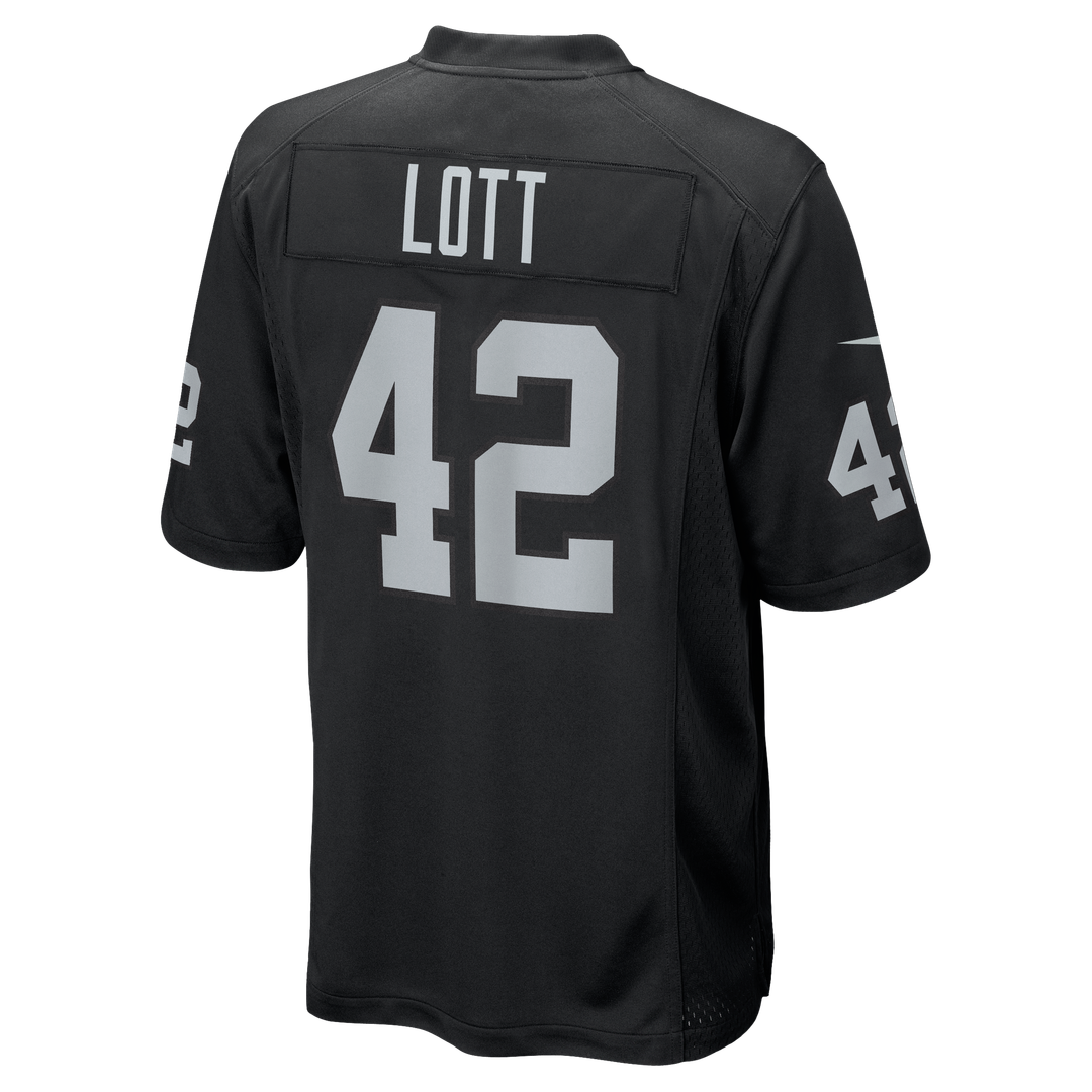 Las Vegas Raiders Ronnie Lott Nike Black Game Retired Player Jersey product image 3, provided for visual reference and