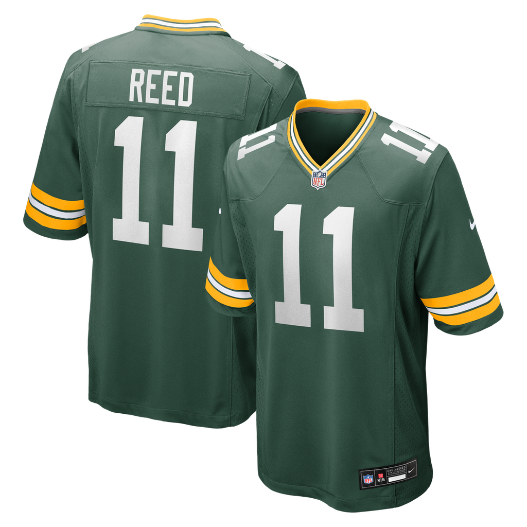 Green Bay Packers Jayden Reed Nike Green Game Jersey product image 1, provided for visual reference and product detail review