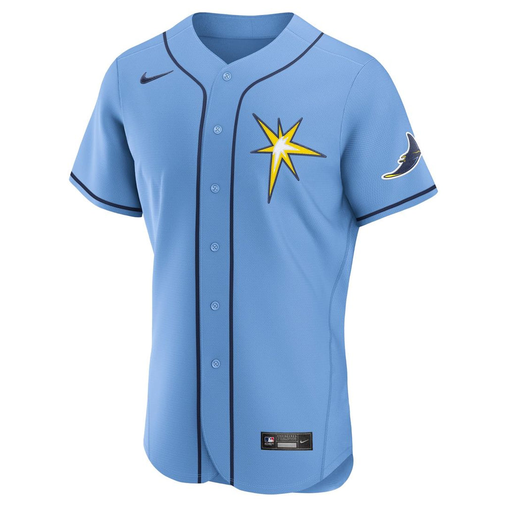 Tampa Bay Rays Nike Light Blue Alternate Authentic Jersey product image 2, provided for visual reference and product detail